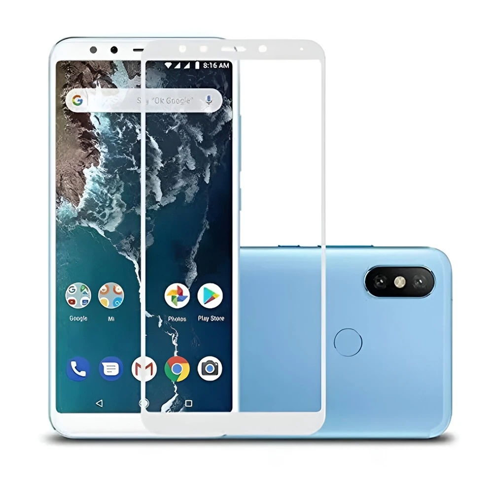 Helmet diamond glass 4d xiaomi mi a2 (mi 6x), white 2