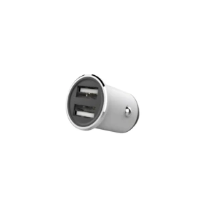 Автомобильное зарядное устройство helmet с кабелем lightning 2xusb 2.4a, серебристое Thumbnail 3