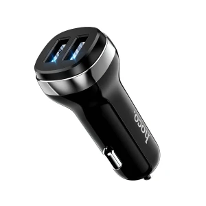 Автомобильное зарядное устройство hoco z40 с кабелем microusb, 2xusb 2.4a, черное Thumbnail 2