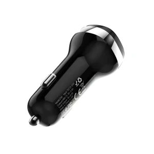 Автомобильное зарядное устройство hoco z40 с кабелем microusb, 2xusb 2.4a, черное Thumbnail 3