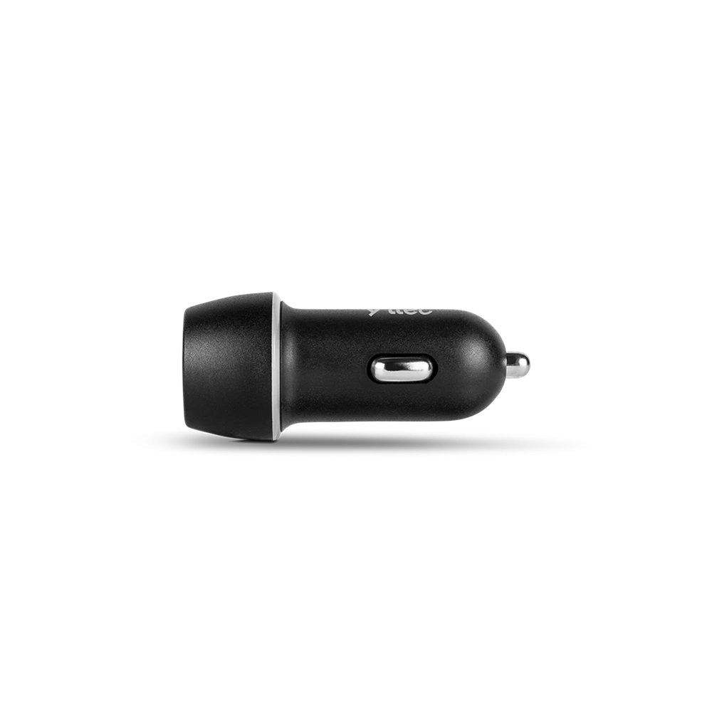 Ttec автомобильное зарядное устройство duo 2*usb-a 3.1a с кабелями lightning и type-c, черное 2