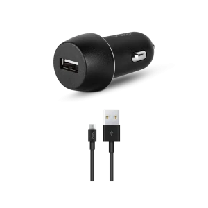 Ttec car charger usb-a 2.1a with micro-usb cable, black