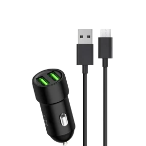 Charome car charger with cable usb to micro-usb c6, black