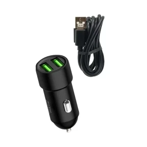 Charome car charger with cable usb to lightning c6, black