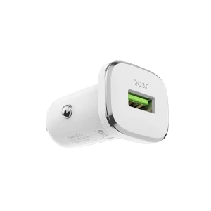 Borofone car charger usb qc3.0 18w (cable usb to microusb) bz12a lasting, white Thumbnail 2