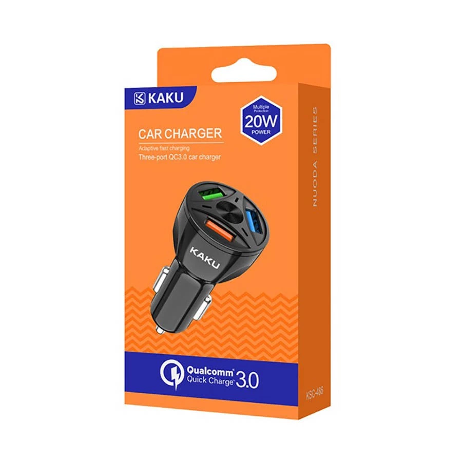 Автомобильное зарядное устройство ksiga qc3 20w ksc-486 nuoda, черное 3