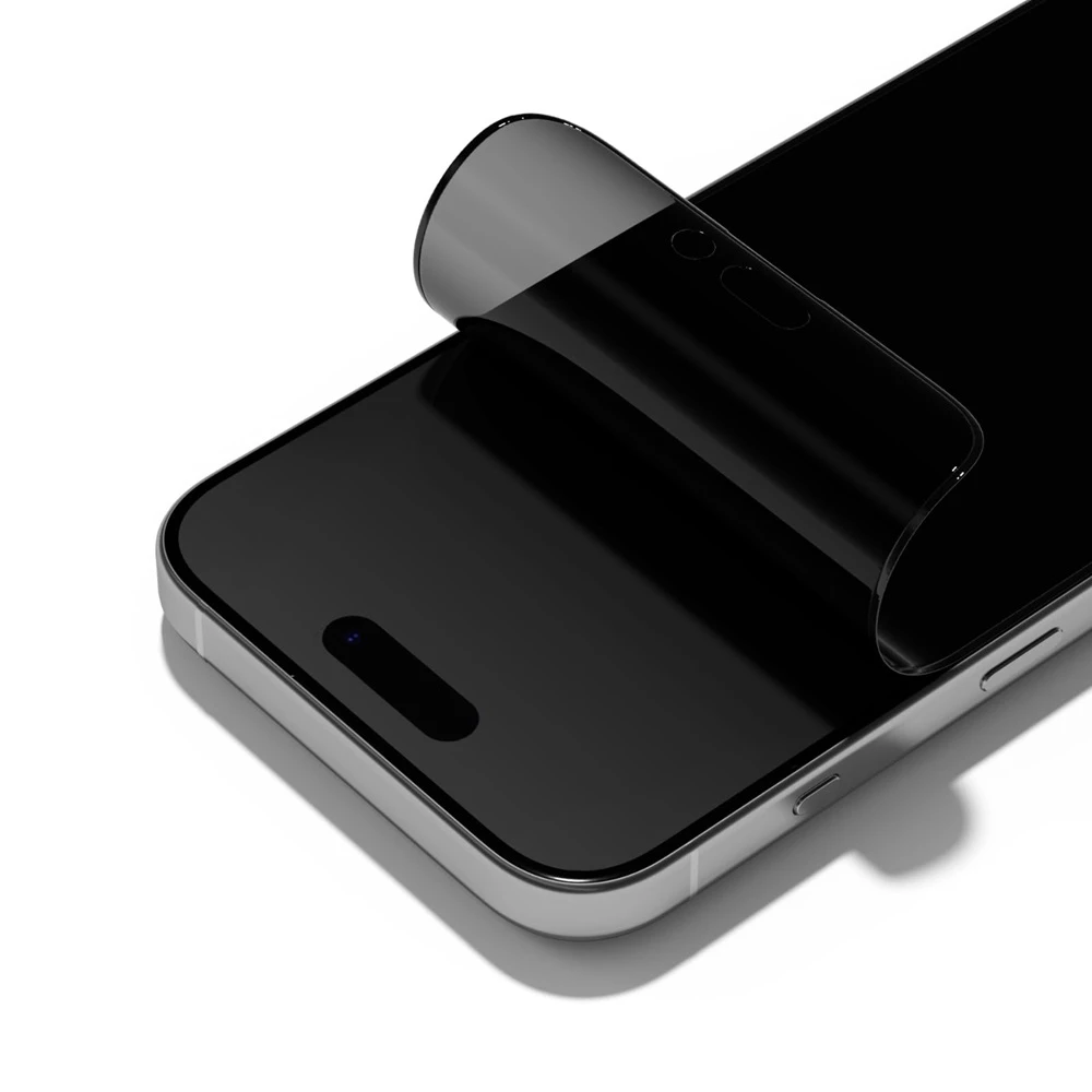 Rhinoshield 3d impact screen protector for iphone 15 pro max privacy alignment frame, clear 2