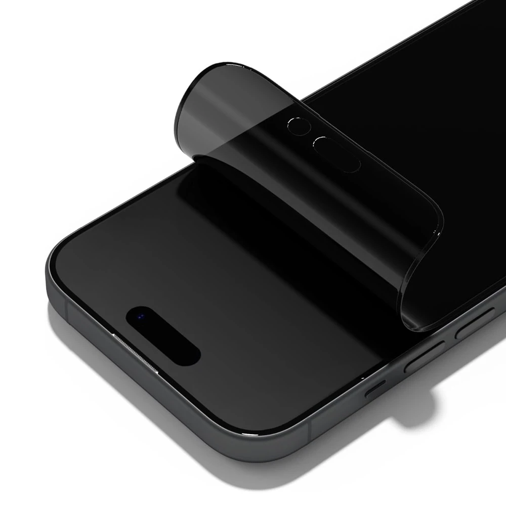 Rhinoshield 3d impact screen protector for iphone 15 privacy alignment frame, black 2
