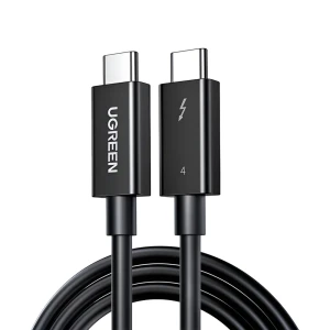 Ugreen кабель type-c to type-c thunderbolt 4, 40gbps, 0.8м us501, черный
