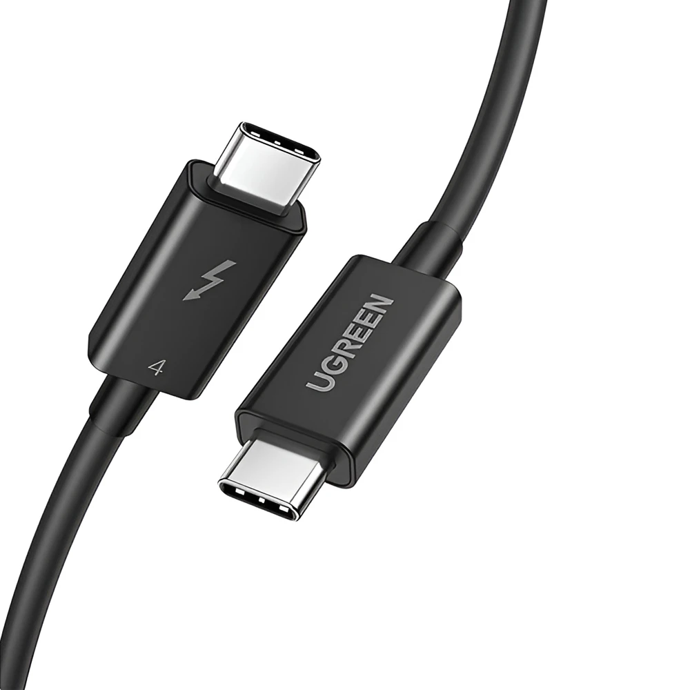 Ugreen кабель type-c to type-c thunderbolt 4, 40gbps, 0.8м us501, черный 2
