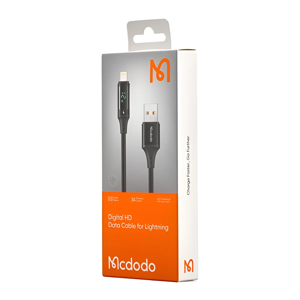 Mcdodo cable usb to lightning digital hd 1.2m, black 3