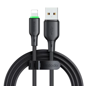 Mcdodo Cable Alpha Series USB-A to Lightning with LED 2A 1.2m, Black