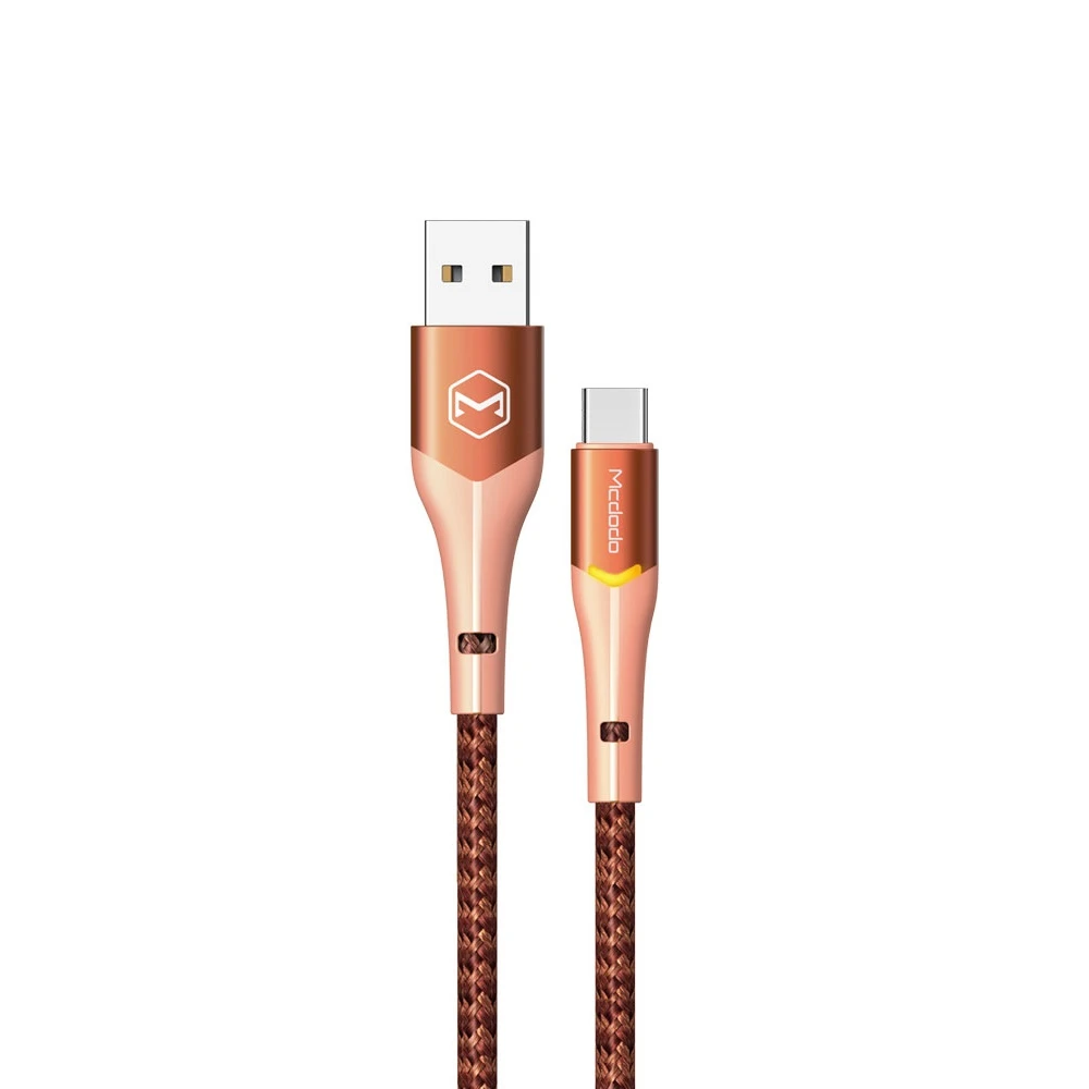 Кабель mcdodo magnificence series usb-a на lightning с переключающимся led 1.2м 2.0a, оранжевый 2