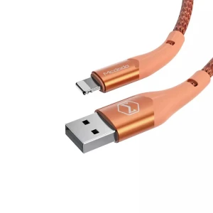 Кабель mcdodo magnificence series usb-a на lightning с переключающимся led 1.2м 2.0a, оранжевый