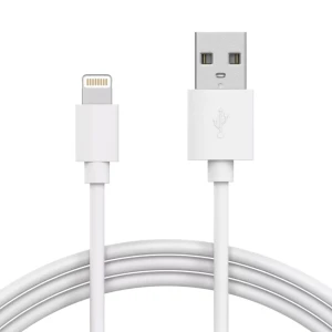 Helmet cable usb to lightning basic 2.1a 1m, white Thumbnail 2