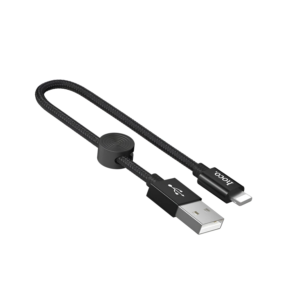 Hoco кабель usb to lightning x35 premium 2.4a 0.25м, черный 2