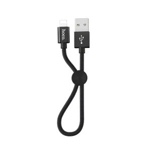 Hoco кабель usb to lightning x35 premium 2.4a 0.25м, черный