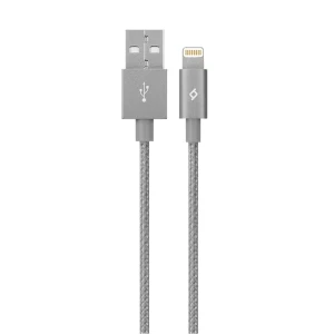 Ttec кабель usb to lightning mfi 2.4a (1.2м) alumi, space gray