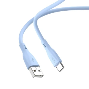 Yesido кабель liquid silicone usb-a на lightning 18w 1м, синий