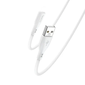 Yesido кабель liquid silicone series usb-a на lightning 18w 1м, белый