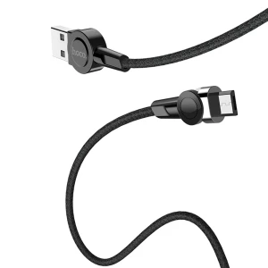 Hoco Cable USB to Micro USB S8 Magnetic 2.4A 1.2m, Black