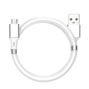 Кабель helmet usb - micro usb с магнитным органайзером 1м, белый