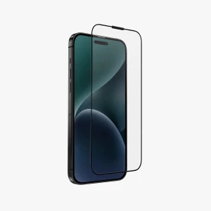 Защитное стекло uniq glass optix vivid clear для iphone 15 pro, черное