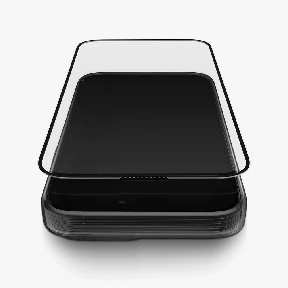 Uniq glass screen protector optix vivid clear for iphone 15 pro, black 3