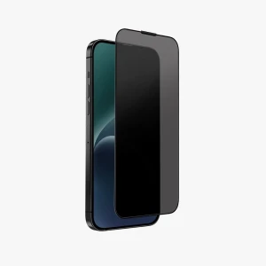 Защитное стекло uniq glass screen protector optix privacy для iphone 15 pro, черное