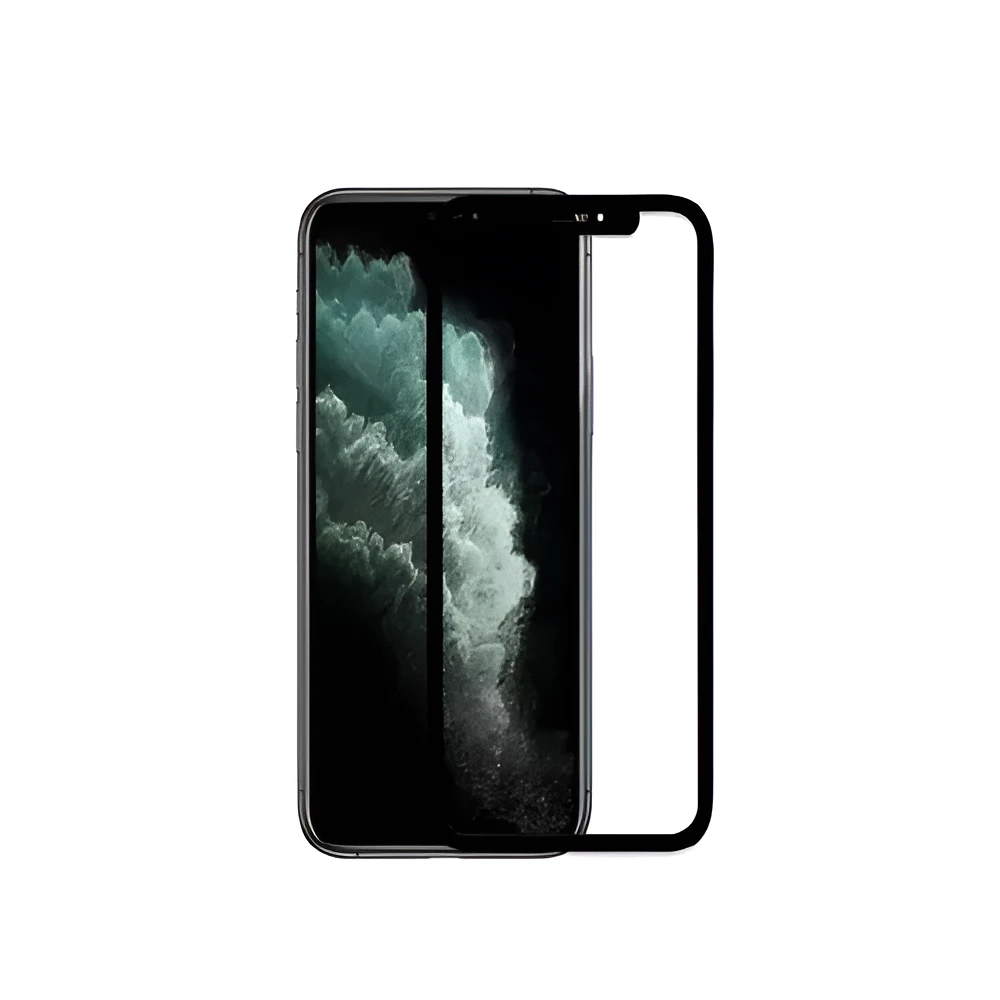 Helmet diamond glass 4d frame iphone 11 pro/x/xs, black (v2) 2