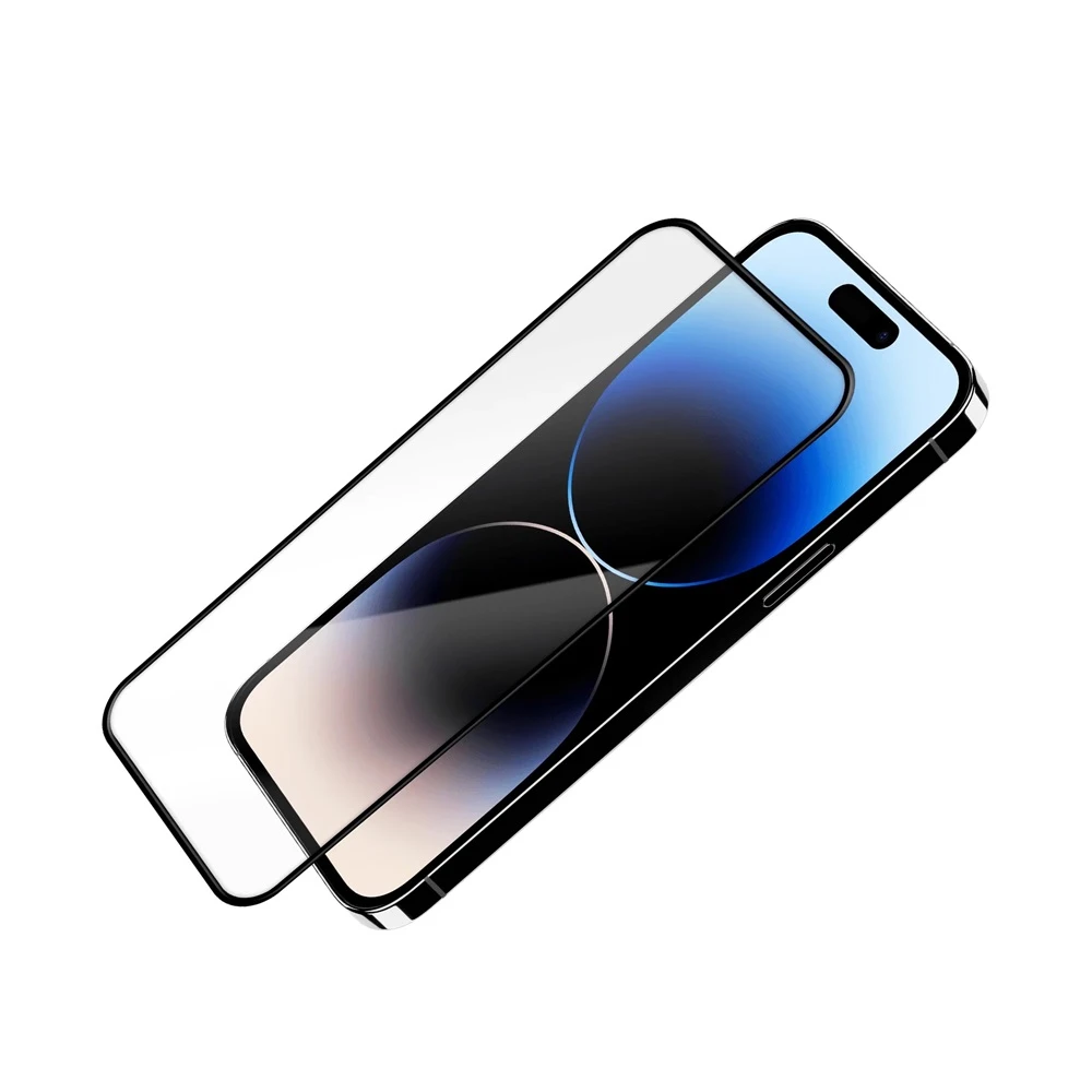 Helmet diamond glass 5d iphone 14 pro, black 2