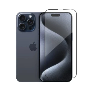 Защитное стекло diamond glass 5d для iphone 15 pro, черное