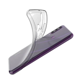 Мягкий tpu чехол helmet case для huawei y6p, прозрачный