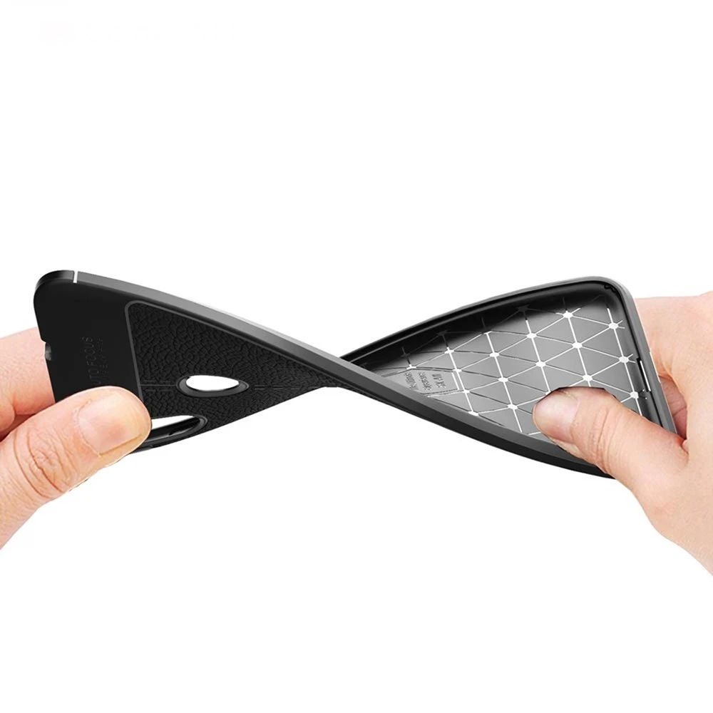 Helmet case leather texture samsung a11, black 4