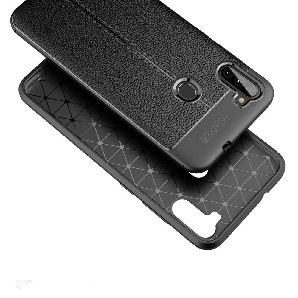 Helmet case leather texture samsung a11, black 2