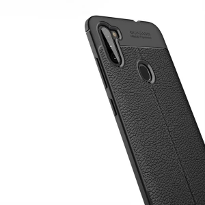 Helmet case leather texture samsung a11, black Thumbnail 3