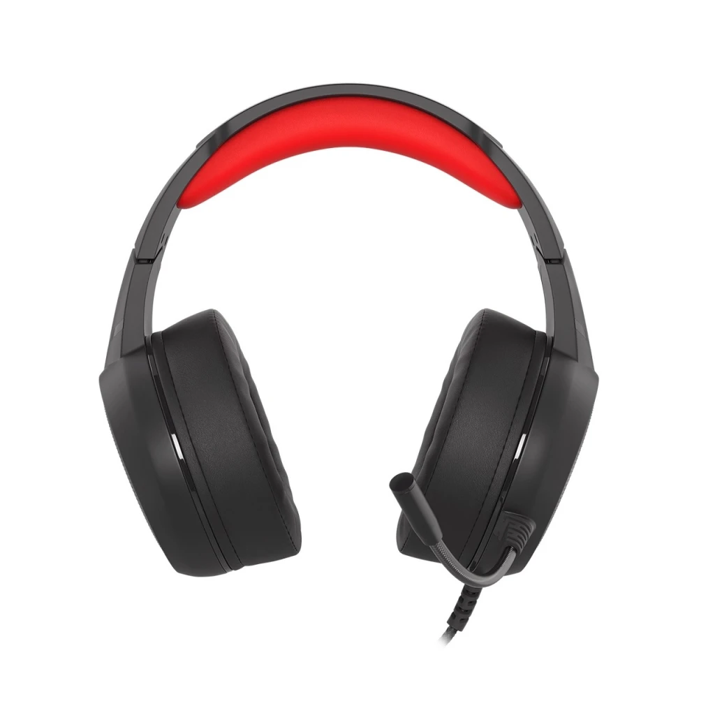Genesis headset neon 200, stereo, microphone, rgb backlight, black-red 4