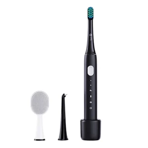Infly Electric Toothbrush P60 with 5 Brush Heads, Black