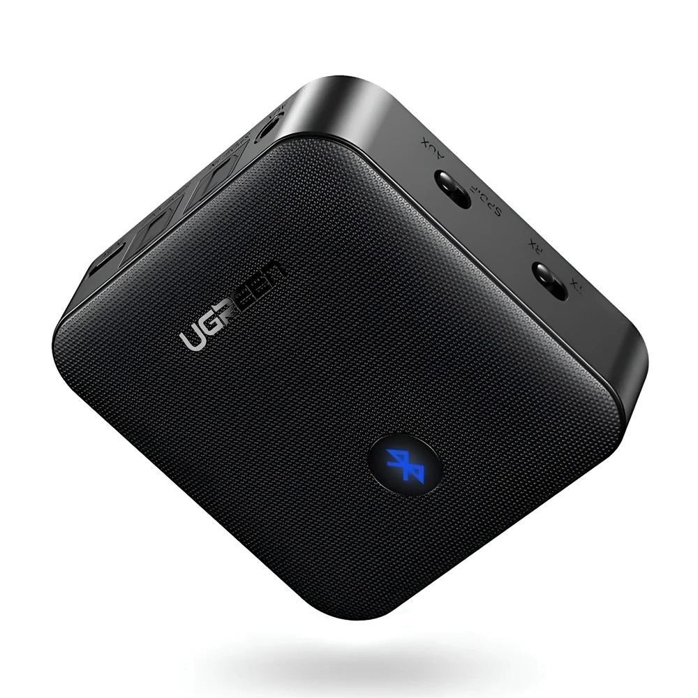 Ugreen adapter audio transmitter + receiver bluetooth v5.0, battery 200mah, up to 10hours cm144, black 2