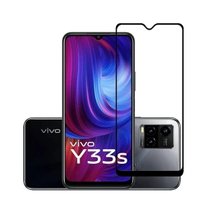 Чехол diamond glass 4d для vivo y33s, черный