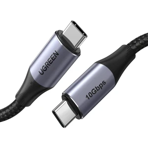 Ugreen кабель type-c 3.1 to type-c 3.1 gen2, 5a/100w, 1m, thunderbolt 3, алюминий us355, черный Thumbnail 2