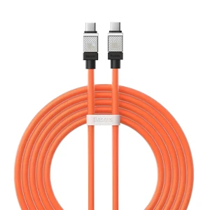Baseus cable coolplay series type-c to type-c 5a 100w 2м, оранжевый