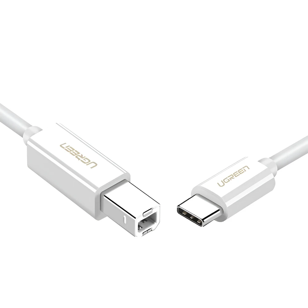 Ugreen cable printer type-c 2.0 to usb type-b 2.0, 1m, white | us241 2