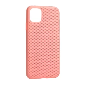 Helmet case liquid silicone grid iphone 11 pro, pink