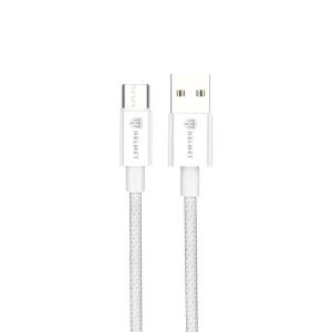 Кабель helmet usb - type-c 20w 1.5 м nylon series, серый