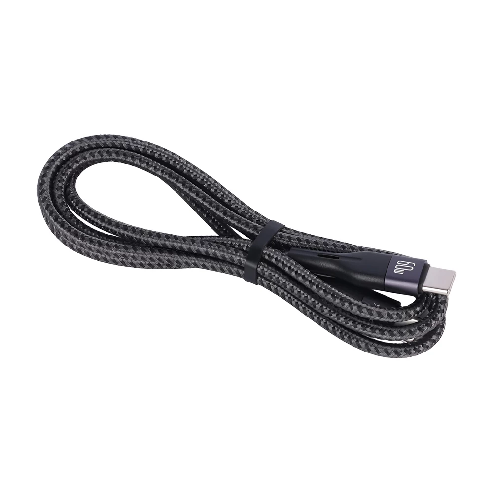 Yesido кабель aluminum series type-c to type-c 3a 60w 1.2м, черный 3