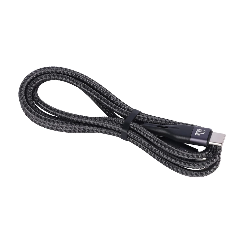 Yesido кабель aluminum series type-c to type-c 3a 60w 1.2м, черный 3