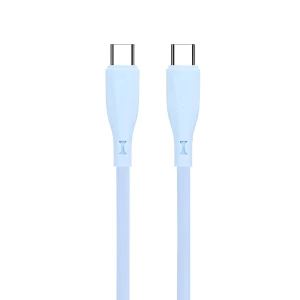 Yesido кабель liquid silicone series type-c to type-c 60w 1м, синий