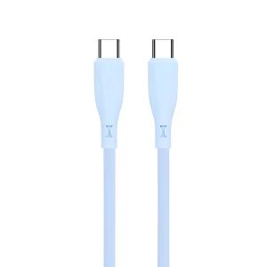 Yesido cable liquid silicone series type-c to type-c 60w 1m, blue  Thumbnail 1