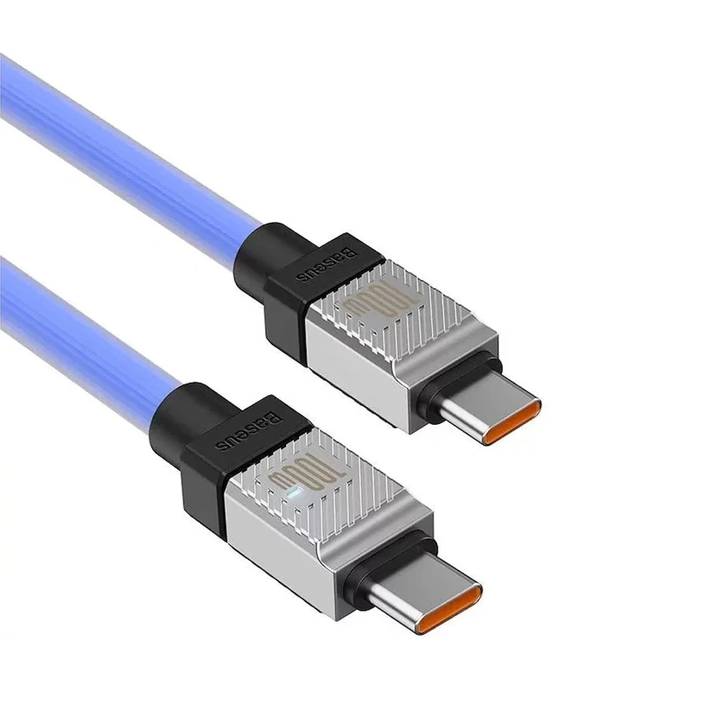 Baseus cable coolplay series type-c to type-c 5a 100w 1m, blue 3